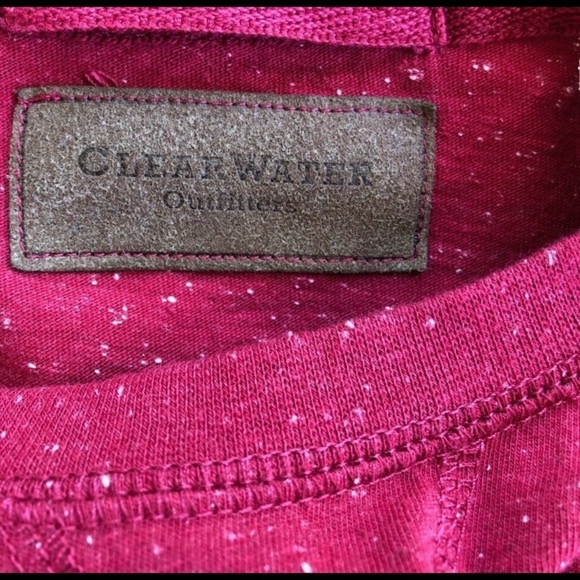 Clear Water Outfitters Red Speckled Long Sleeve Crew Neck Shirt XL - Picture 4 of 5